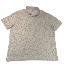 adidas Men's 2XL Short Sleeve Beige Tan Camouflage End Plastic Waste Polo Shirt