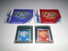The Legend of Zelda Oracle Ages  Seasons w/manuals    Authentic Game Boy Color