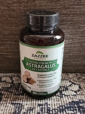Extra Strength Astragalus Root 20:1 Extract, 5000 mg Strength 180 Vegan Capsules