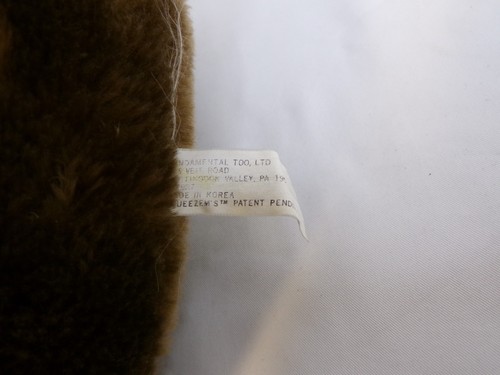 Peluche pupazzo orso marrone Squeezems vintage 1987 funzionante! Fondamentale anche - Foto 6 di 7
