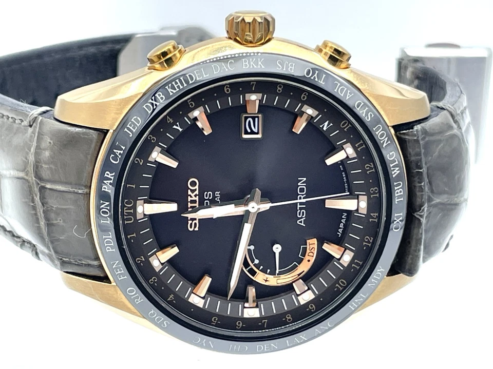 Reloj para hombre SEIKO ASTRON GPS radio onda solar titanio caja dorada 8X22-0AG0-2 Foto 3 de 4