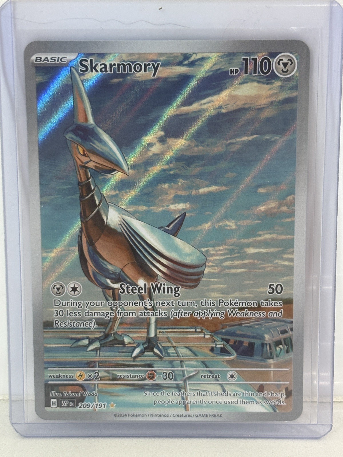 Skarmory 209/191 Sv08: Surging Sparks Holo Illustration Rare Pokemon NM