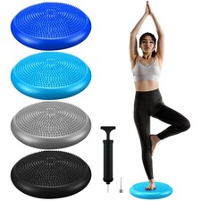 4 Pcs Inflated Wobble Cushion Flexible Wiggle Seat 14  L x 3.2  H Stability B...