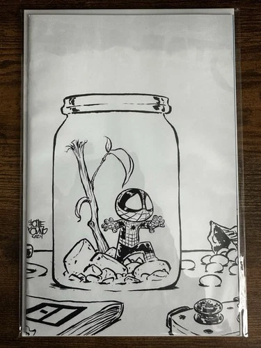 Amazing SPIDER-MAN 65 1:100 Virgin SKOTTIE Young B&W NM  Combined Shipping