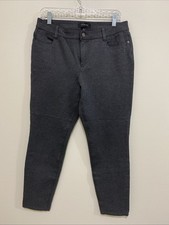 Talbots Size 10 Short Gray Ponte Pants Rayon Blend Pockets