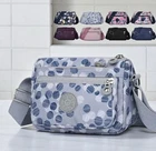 Casual Small Multi Zip Section Lightweight Crossbody Travel Daytime Bag 027