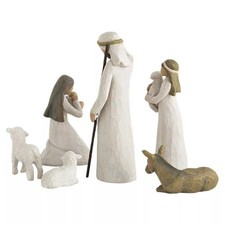 6 Piece Figure Willow-Tree Born Scene Nativity Set NEW