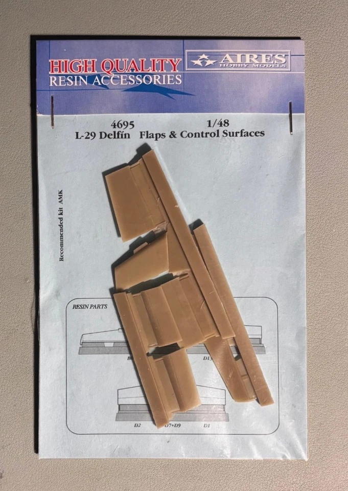 AIRES HOBBY MODELS 4695 - L-29 DELFIN FLAPS & CONTROL SURFACES (AMK) 1/48 RESIN - Immagine 2 di 2