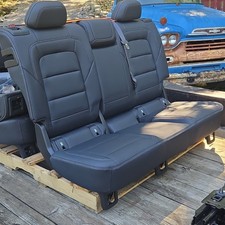 Black Leather Bench Seat