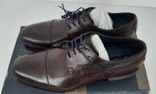 NEU Bugatti Designer Schuhe Gr. 44 dunkelbraun echt Leder VK € 129,- braun
