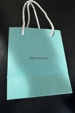 Authentic Small Tiffany Co Shopping Bag Classic Blue Gift Bag Unused