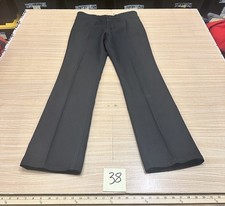 Vintage Wrangler 82BK Black Polyester Pleated Pants Men's Size 33x32