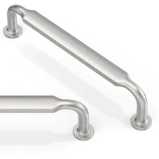 10 Pack 5 128mm Cabinet Pulls, Brushed Satin Nickel, Zinc Alloy, Solid