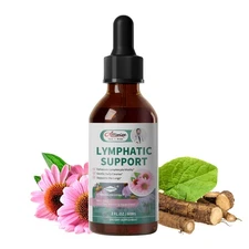 Lymphatic Drainage Drops - Herbal Lymphatic Detox Cleanse Supplement Plant-Base