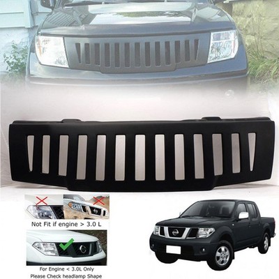 Matte Black Front Grill Grille Hammer Style For Nissan Navara Frontier D40 05-09