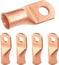 5pcs 1/0 AWG 5/16 Stud Copper Wire Lugs Ring Terminals Battery Cable Ends Heavy