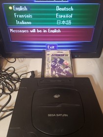 SEGA Saturn MK80000A Console - Bundle: Controller, RF Switch, Power cord, Game