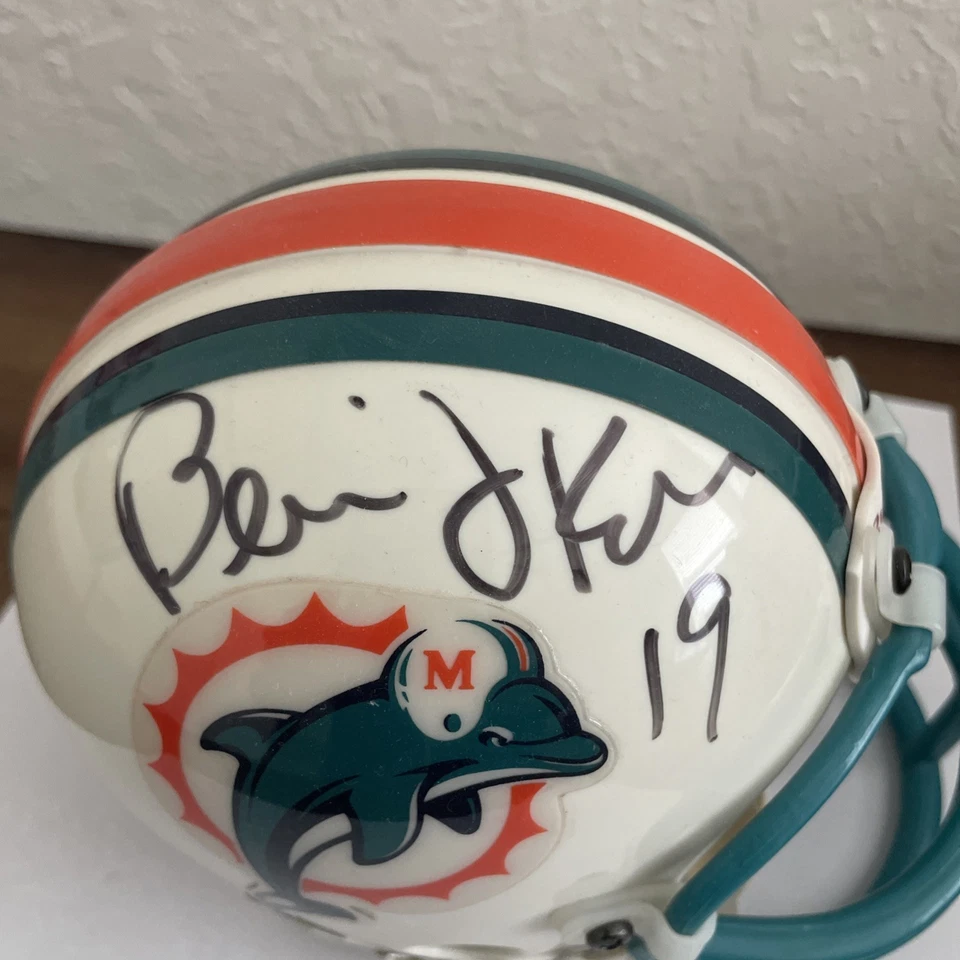 Minicasco autografiado por Jason Taylor y Bernie Kosar Miami Dolphins Foto 4 de 4