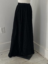 Antique Edwardian Mourning Era Textured Walking Skirt As Is