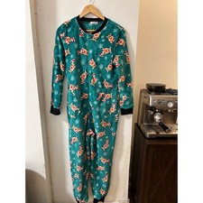 Ekouaer Mujer Navidad Reno Una Pieza Pijama Body Traje - Verde Talla S