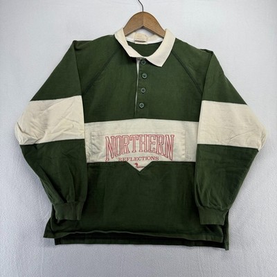 Vintage Northern Reflections Rugby Polo Shirt Men's Medium Colorblock Duck 90s