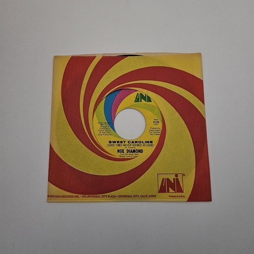 Kostenloser Versand am selben Tag Neil Diamond Sweet Caroline/Dig in 45 U/min 7" Vinyl