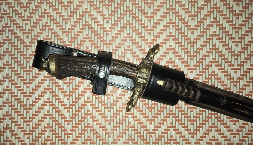 Altes Jagdmesser mit Beimesser. - Bild 3 von 4