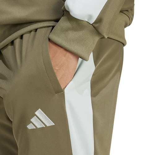 Adidas Tuta da Uomo Sportswear Basic Tricot Colorblock Verde Taglia L Cod JI8897 - Imagen 4 de 6