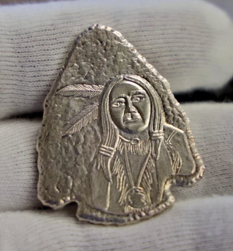 1 oz Silver Round Arrow Head Design .999 Fine Silver