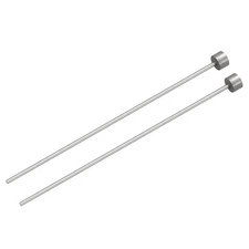 2pcs Straight Ejector Pins 1mm Dia 65Mn Steel Round Tip Punch 100 Long
