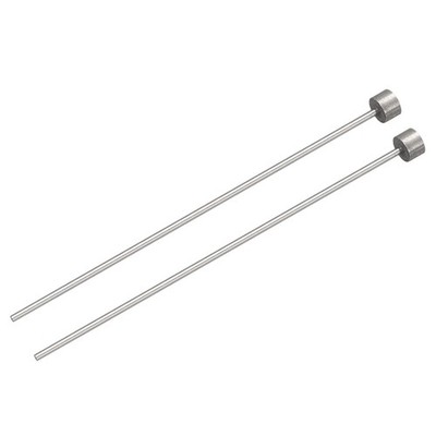 2pcs Straight Ejector Pins 1mm Dia 65Mn Steel Round Tip Punch 100 Long