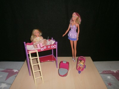 Barbie Kinderzimmer Möbel Puppe Bett Buggy Konvolut Simba