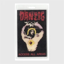Danzig 1989 Samhain Tour All Access Laminated Backstage Pass