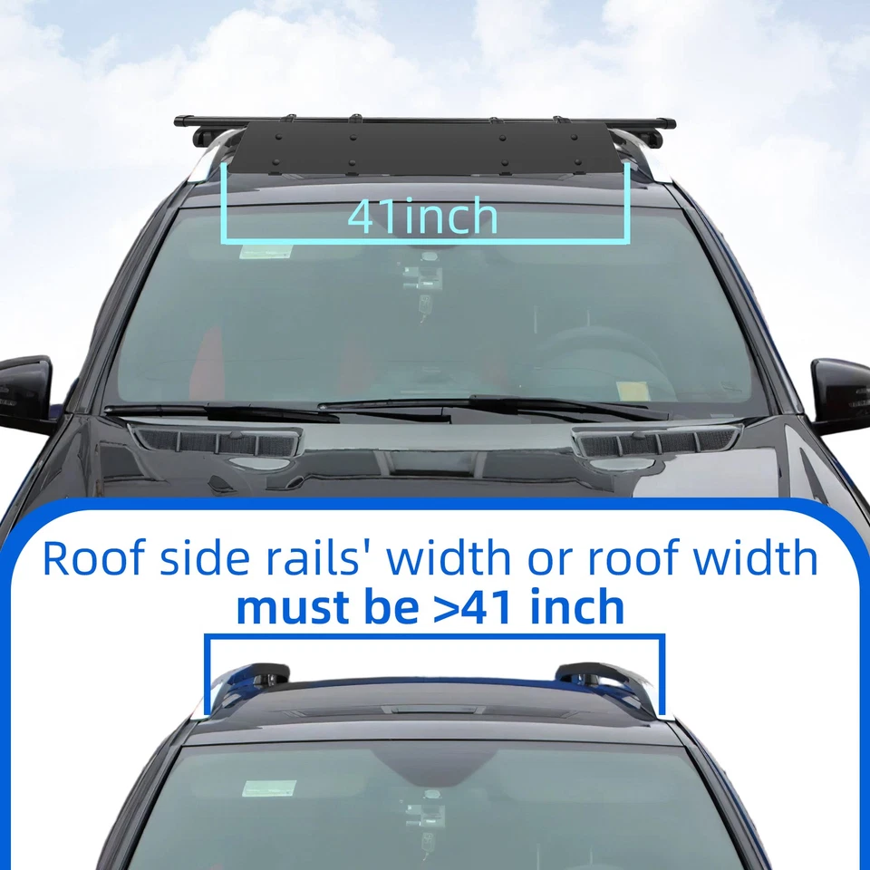 41" Rooftop Cargo Rack Cross Bar Wind Fairing Air Deflector Kit For Honda S2000 Foto 4 de 4