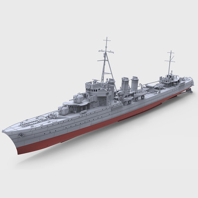 SSMODEL 1/700 Bourrasque-Class French Destroyer Bourrasque 1939