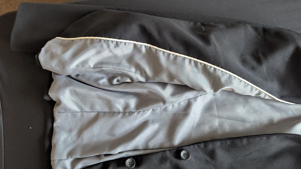 Blazer negro para mujer s.Oliver talla 6 chaqueta de carrera a medida 2 botones Foto 4 de 4