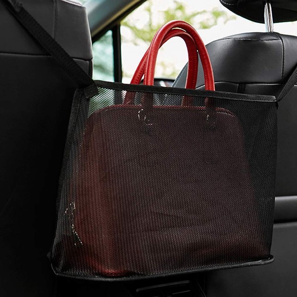 Organizador de malla colgante plegable con respaldo de silla de coche con bolsillo de red para automóvil