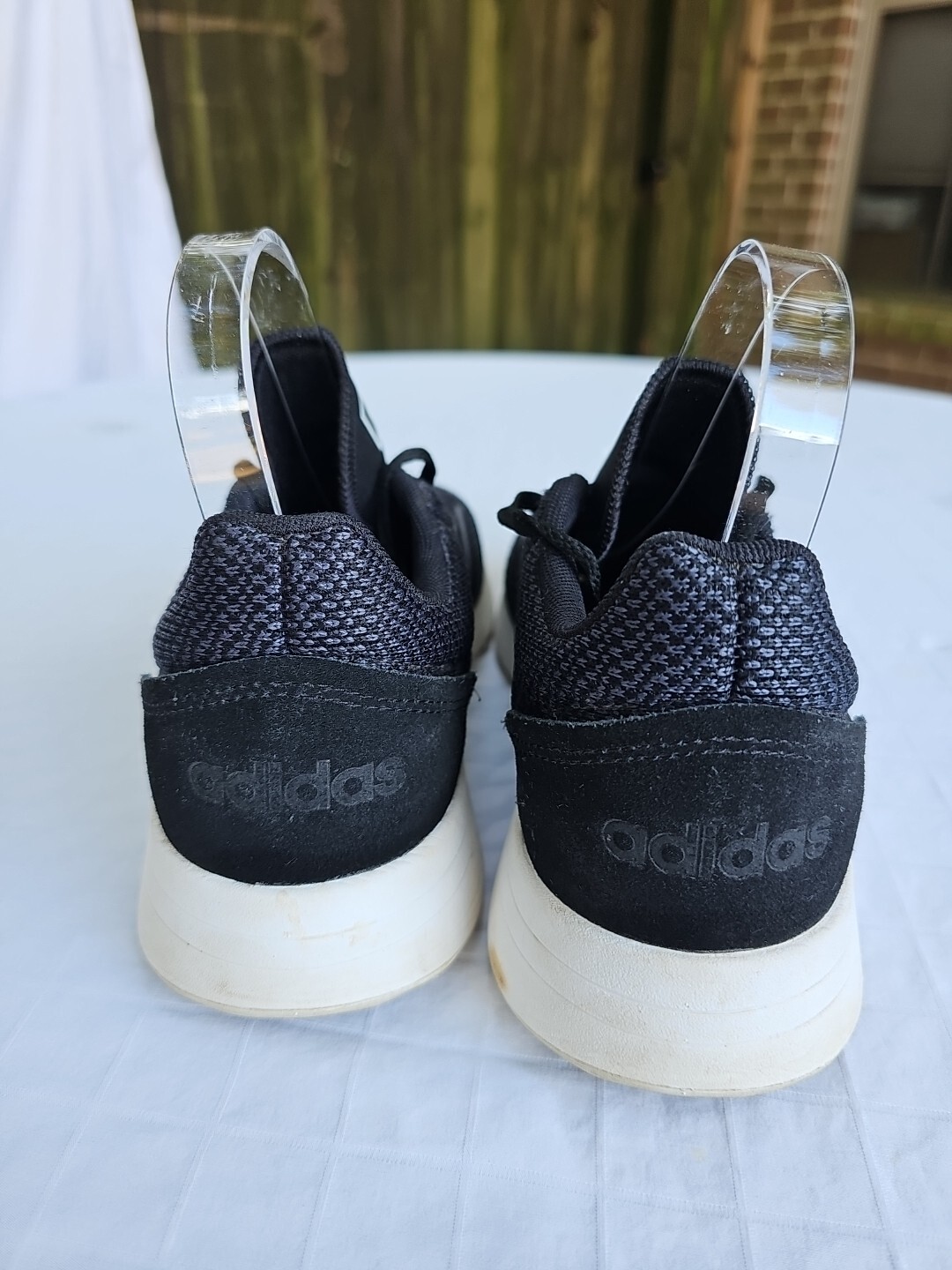 SAOLA Adidas Galleggiante Ortholite Donna Grigio Scuro e Nero Tessuto Suola in Gomma