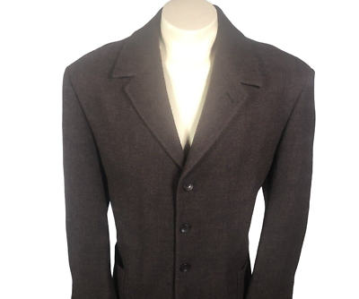 Milano Uomo Wool Blazer Mens Size 44R Brown Lightweight Sport Coat