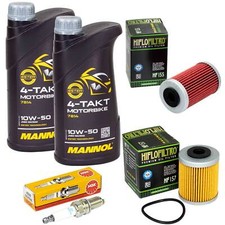 Inspektion für KTM EXC 525 MXC 525 XC 525 2003-2007 Set Öl 2L Ölfilter Zündkerze