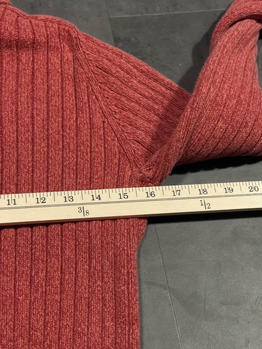 American Eagle Cable Sweater Turtle Neck Pullover Red Eagle Flag Size XL D-212 - Picture 6 of 7