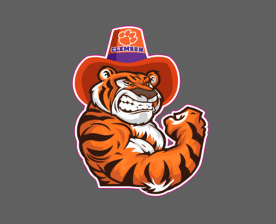 Clemson Tigers Sticker Decal Mascot Car Truck Window Wall Laptop Phone Bumper