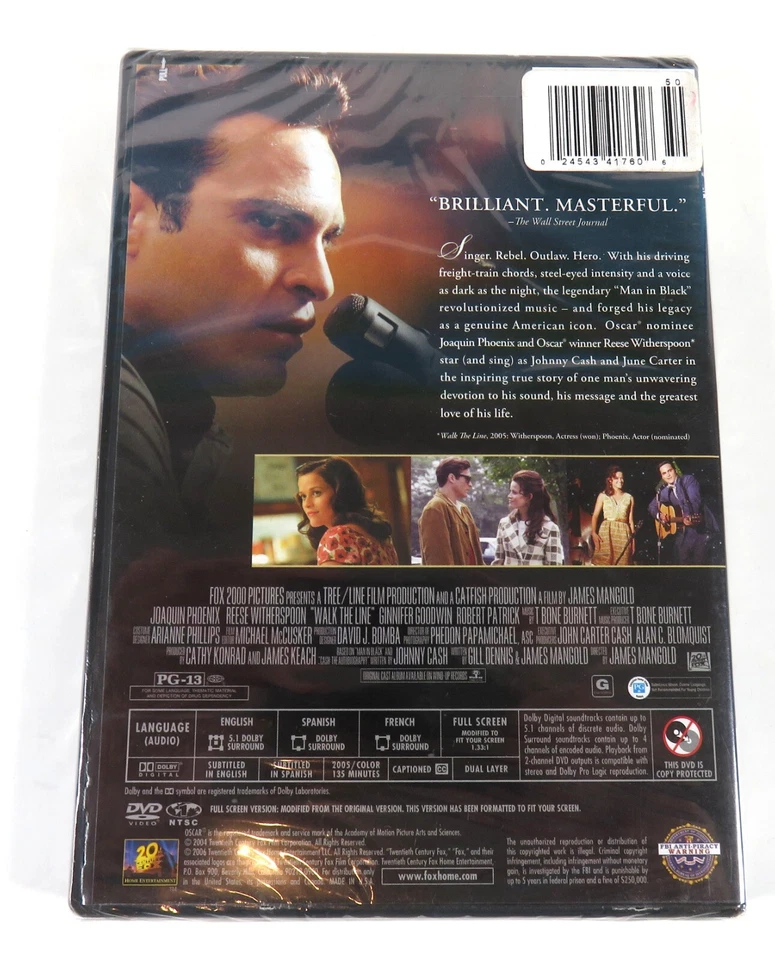 Walk the Line, Joaquin Phoenix, Reese Witherspoon [NEW], DVD Brand New Sealed Foto 2 de 2