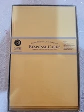  Gartner Studios 50 Ivory Pearl White Border Response Cards and Envelopes Pics