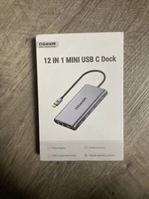 QGeem 12 in 1 Mini USB C 3.0 Docking Station HC1202 Portable Triple Display NEW 