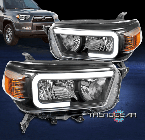 For 2010 2011 2012 2013 Toyota 4Runner LED Tube Headlights Headlamps Lamp Black - Picture 1 of 11