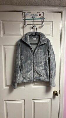 Columbia Beech Forest Full Zip Light Blue Gray Grey Fleece Small