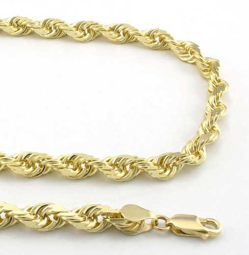14k Yellow Solid Gold 6mm Mens Diamond 