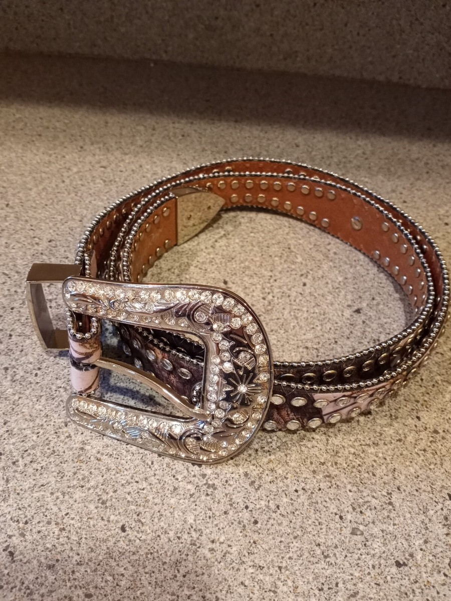 BLAZING ROXX Rhinestone Studded Pink Camouflage Belt with Bling Ladies Large BLAZING ROXX Rhinestone Studded Pink Camouflage Belt - Bling  main image 4