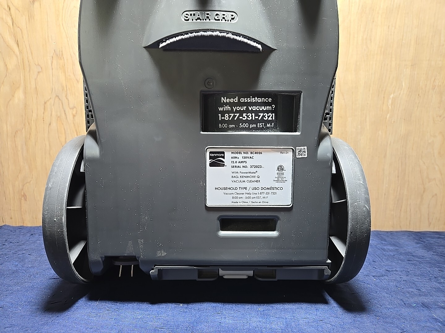 Kenmore BC4026 Bagged Canister Vacuum Blue, Read Desc. 814953015574 eBay